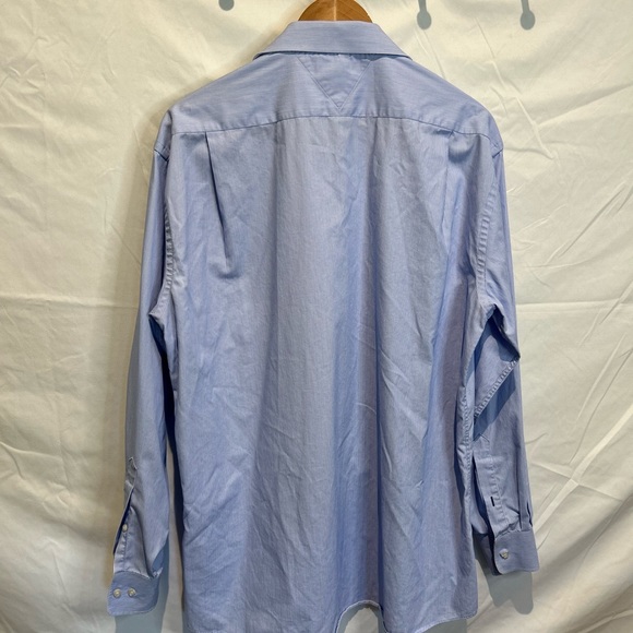 Blue Pin-Striped Tommy Hilfiger Dress Shirt - Picture 3 of 3